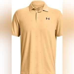 New Under Armour Playoff 3.0 Printed Polo - Mesa Yellow/Wasp Gold 1378677 792